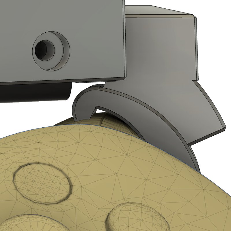 Controller placed by the hand-eye calibration, view 2