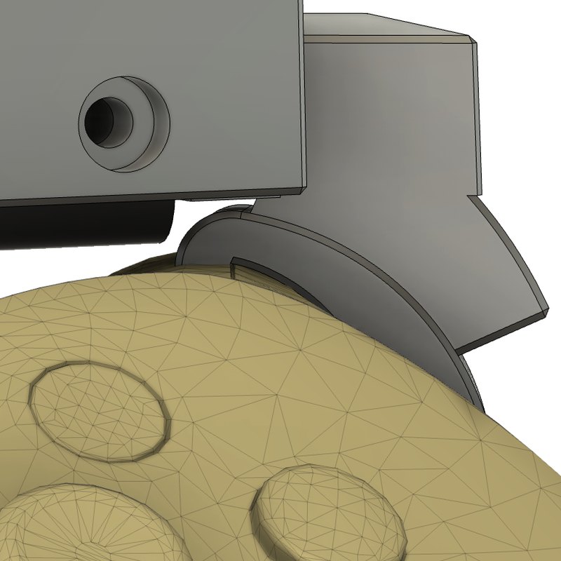 Pivot position with gravity orientation, view 2 (good fit)