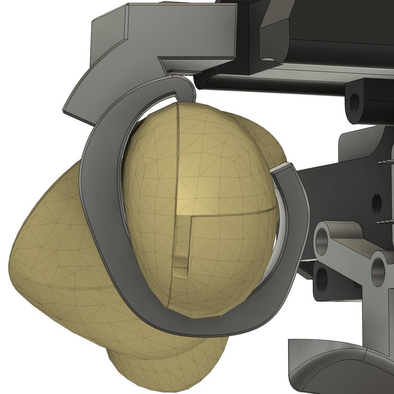 Hand-eye position with gravity orientation, view 3